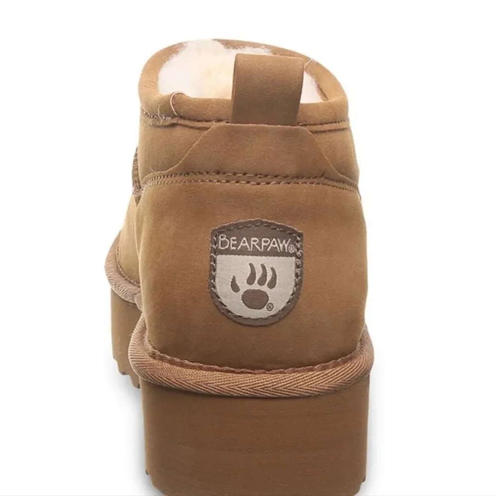 BearPaw Retro Super Shorty Vegan Platform Boot-‎ Hickory